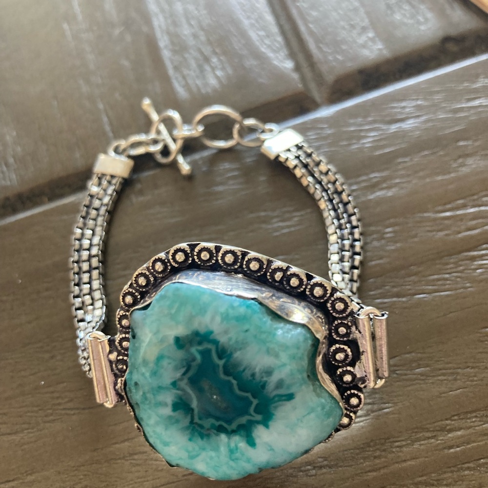 Beautiful Amazonite Ss925 Bracelet - image 6